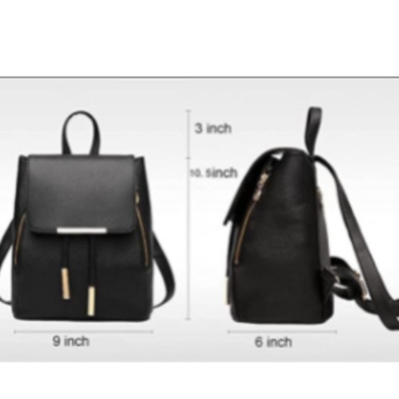 Cute Anti-theft PU Leather Backpack Purse for Women - Picture 2 of 6